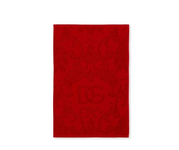 Dolce & Gabbana towels in dark red with jacquard design, available at Lestyle Boutique Melbourne