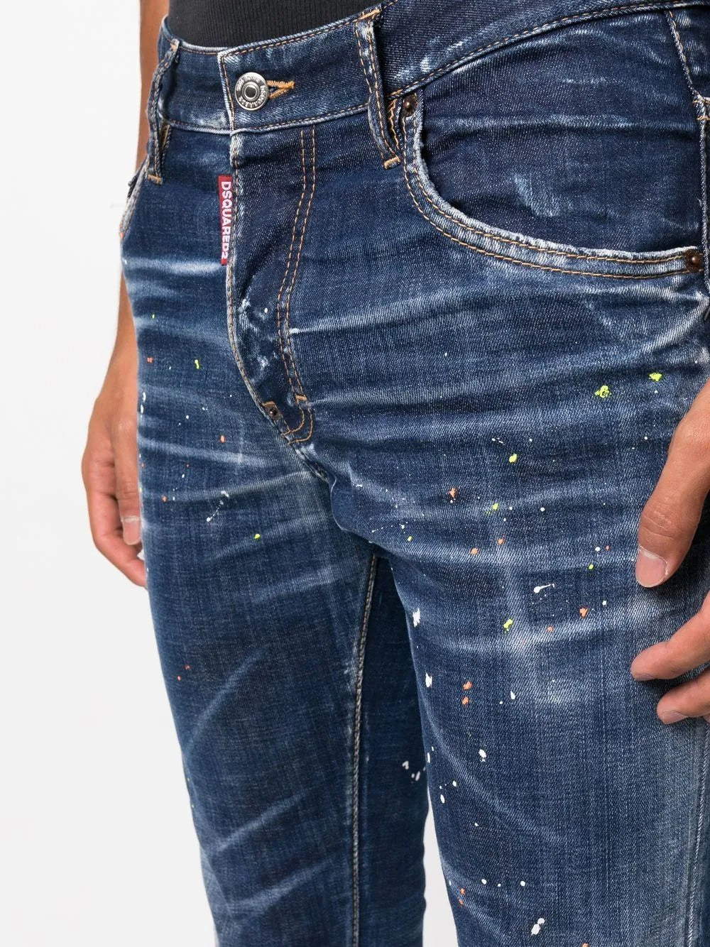 DSQUARED2 jeans featuring paint-splatter design available at Lestyle Boutique Melbourne