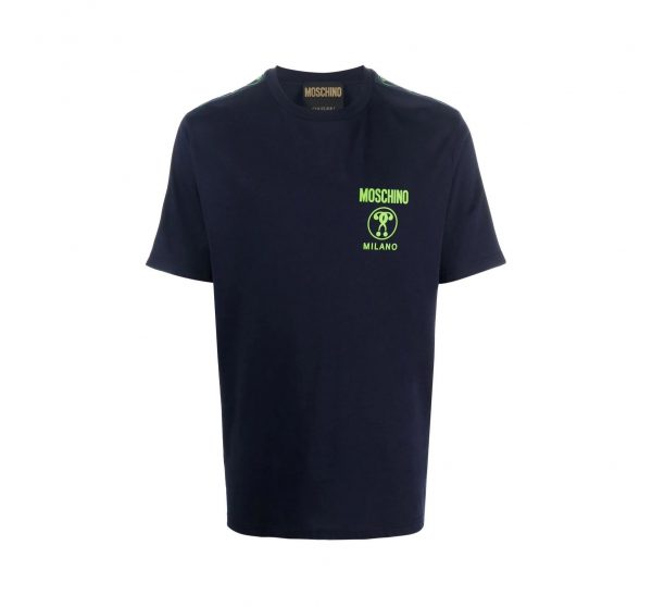 Moschino T-Shirt with logo tape detail, available at Lestyle Boutique Melbourne