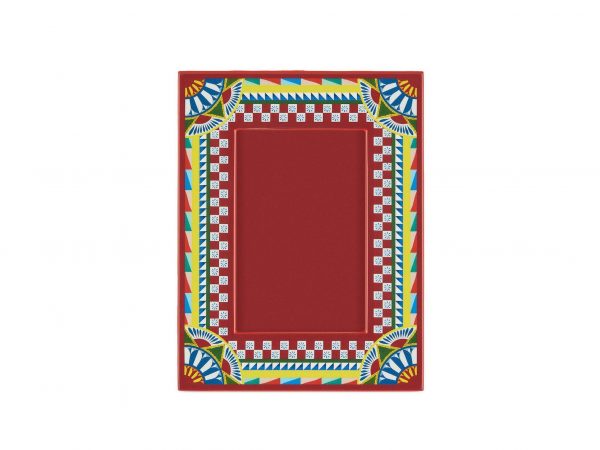 Dolce & Gabbana monogram-print photo frame, bright red and multicolour, available at Lestyle Boutique Melbourne