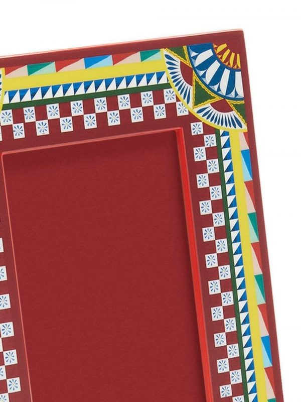 Dolce & Gabbana monogram-print photo frame, bright red and multicolour, available at Lestyle Boutique Melbourne