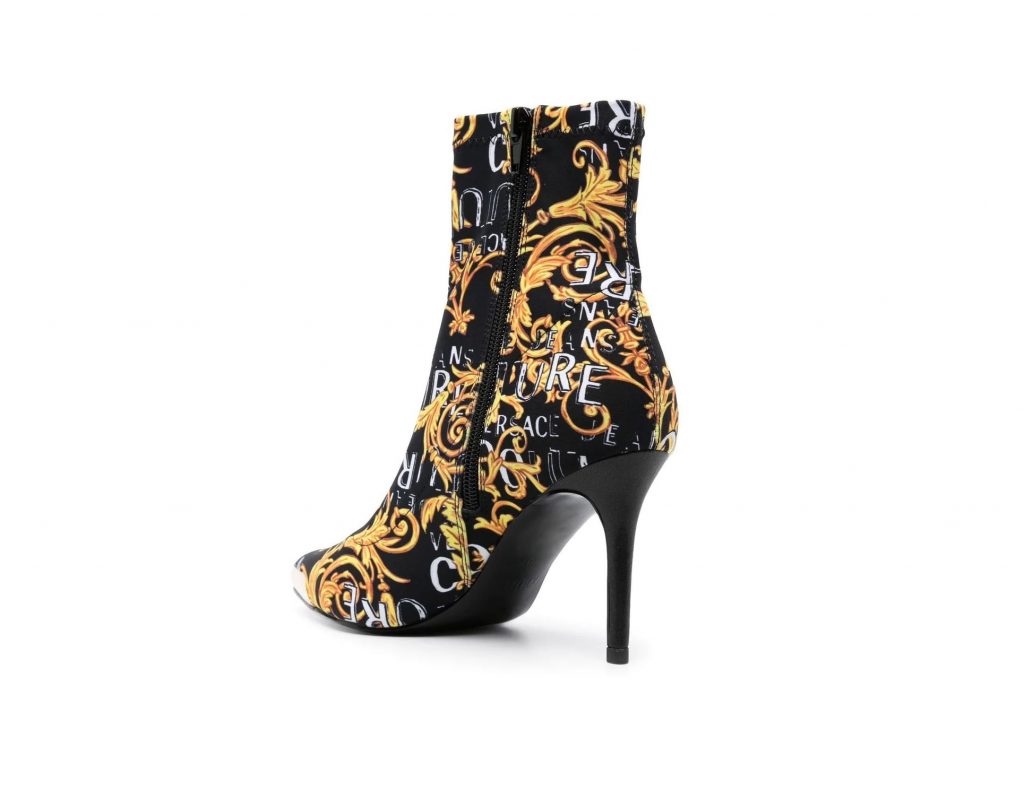 VERSACE JEANS COUTURE SHOES BOOTS with signature Logo Brush Couture print, available at Lestyle Boutique Melbourne