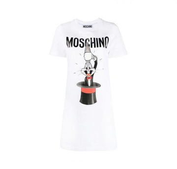 Moschino Bugs Bunny print dress, crafted from cotton for comfort. Available at Lestyle Boutique Melbourne