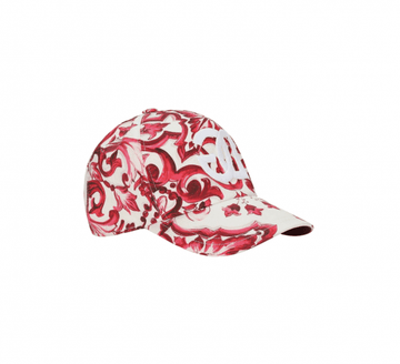 Dolce & Gabbana Kids cap with Majolica print, crafted from cotton, available at Lestyle Boutique Melbourne