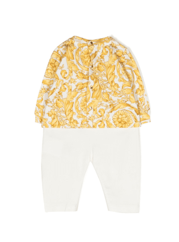 VERSACE KIDS ROMPER featuring baroque-print cotton available at Lestyle Boutique Melbourne