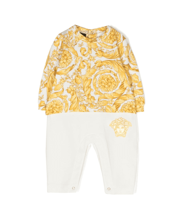 VERSACE KIDS ROMPER featuring baroque-print cotton available at Lestyle Boutique Melbourne