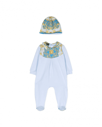 Versace Kids Body (Set of Two) featuring Barocco-print cotton, available at Lestyle Boutique Melbourne