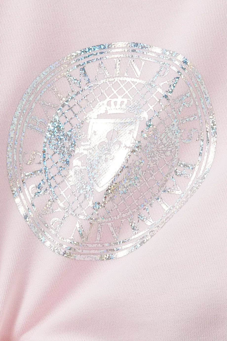 BALMAIN LOGO PRINT SWEATSHIRT IN COTTON featuring shimmering logo available at Lestyle Boutique Melbourne