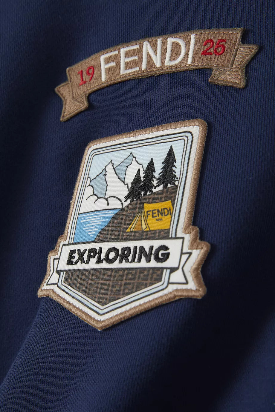 FENDI T-SHIRT featuring front logo patch available at Lestyle Boutique Melbourne