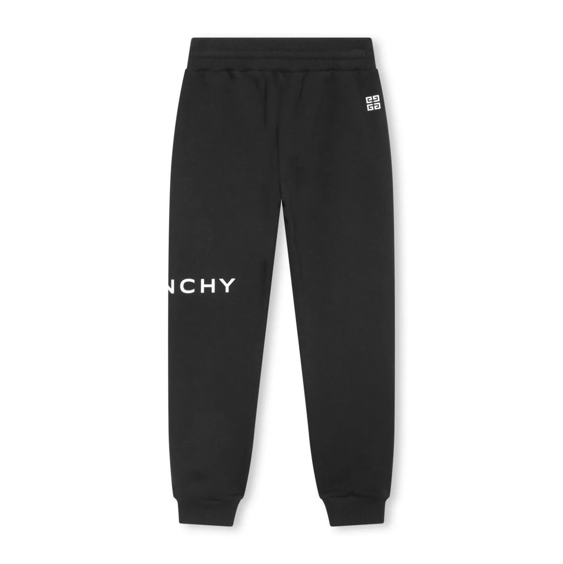 Givenchy Kids black 4G-print track pants featuring a signature logo print and tapered leg design, available at Lestyle Boutique Melbourne.