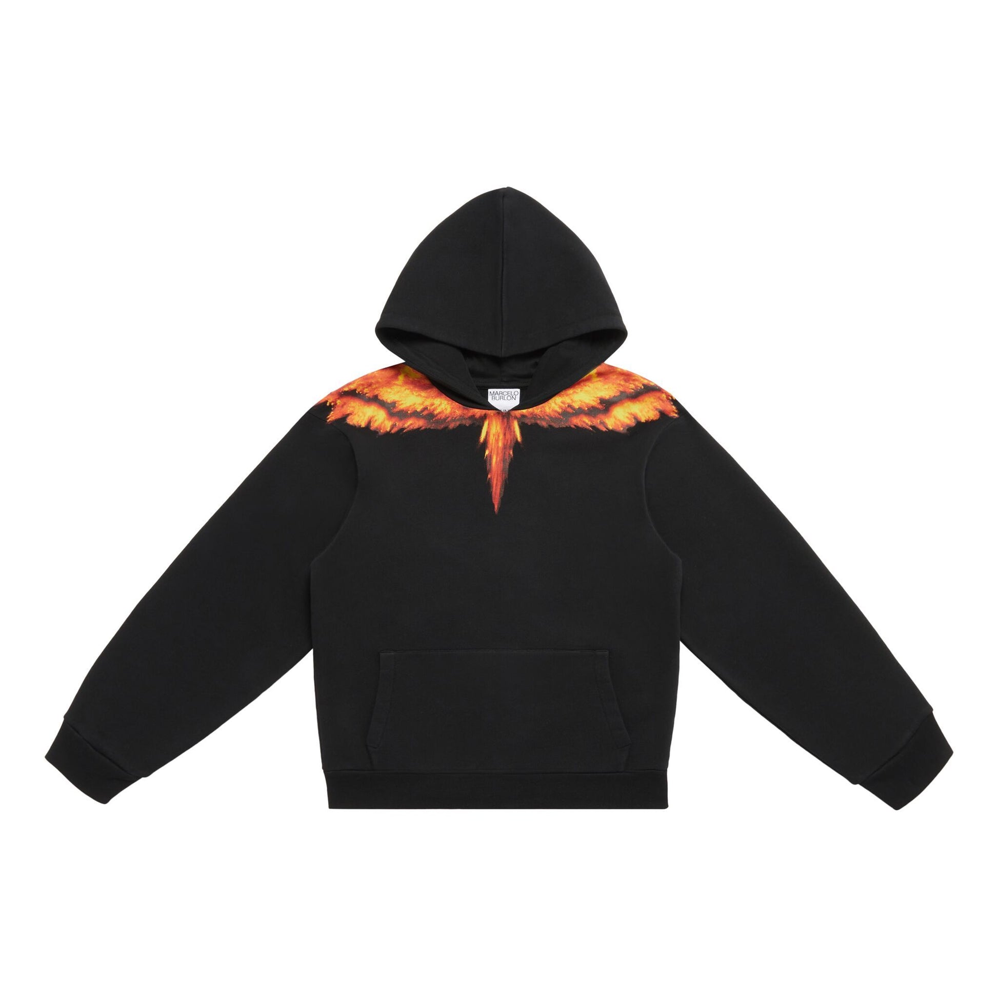 Marcelo Burlon County of Milan Kids black/flame red hoodie with signature Wings print – Lestyle Boutique Melbourne