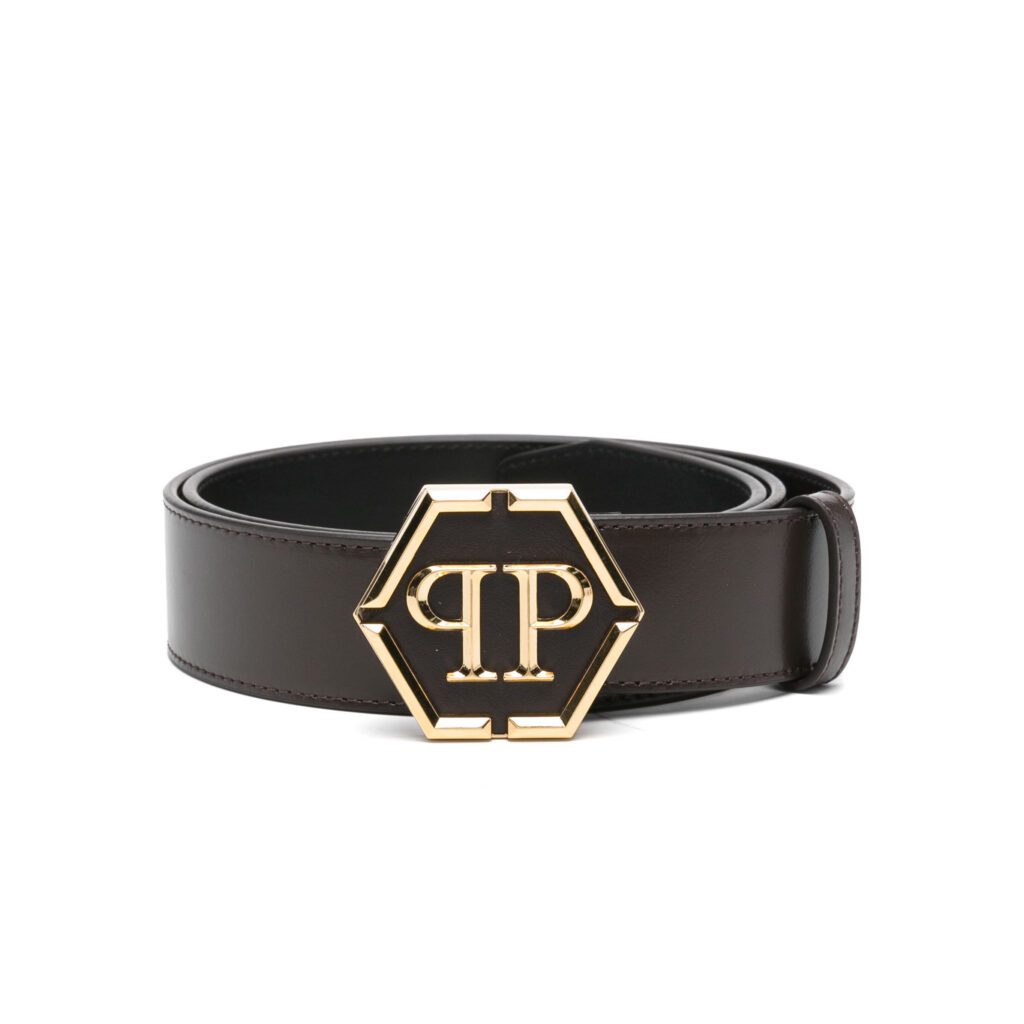 PHILIPP PLEIN BELT featuring logo buckle available at Lestyle Boutique Melbourne
