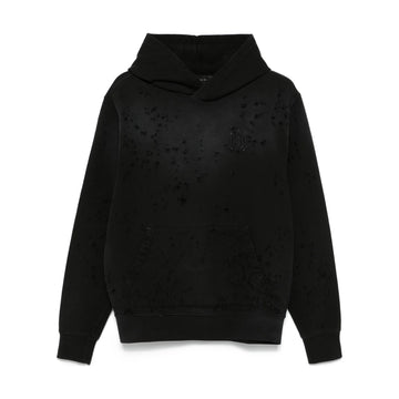 Amiri black MA Shotgun hoodie with distressed detailing, available at Lestyle Boutique Melbourne.
