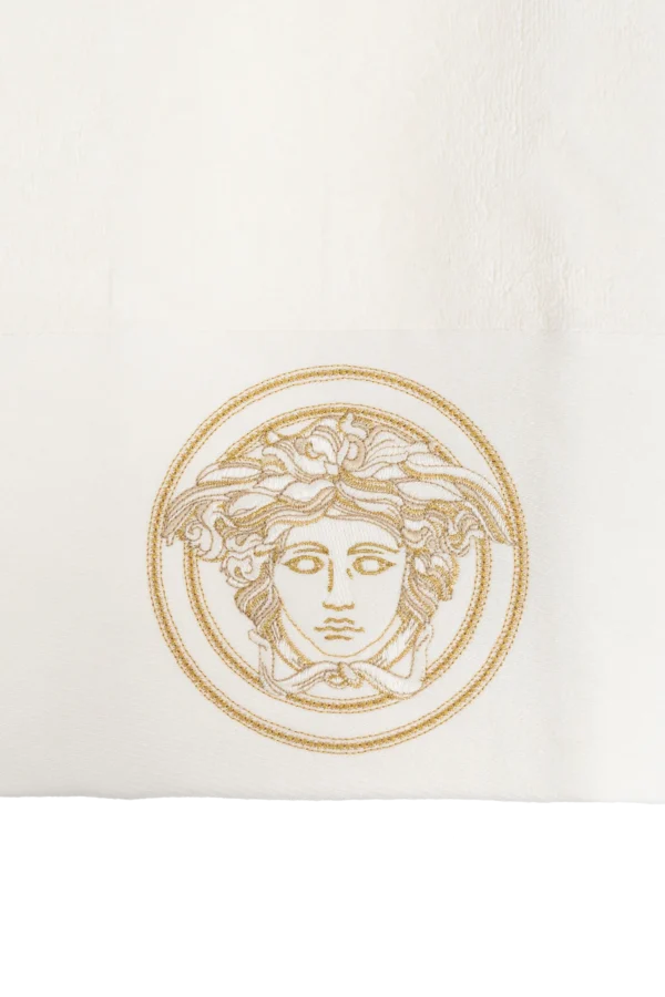 VERSACE TOWEL featuring white Medusa embroidery available at Lestyle Boutique Melbourne