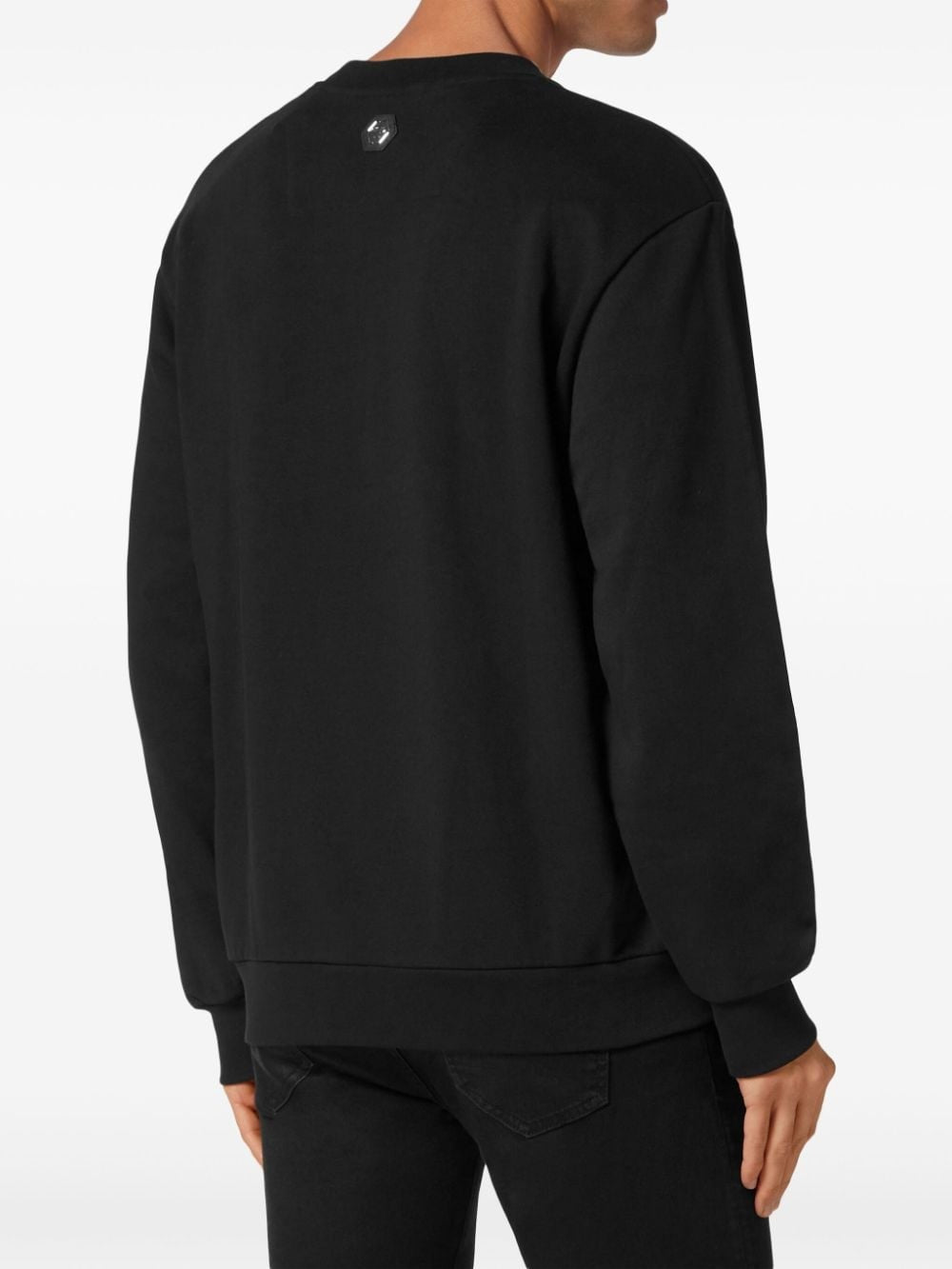 PHILIPP PLEIN logo-print cotton sweatshirt featuring red circular logo available at Lestyle Boutique Melbourne