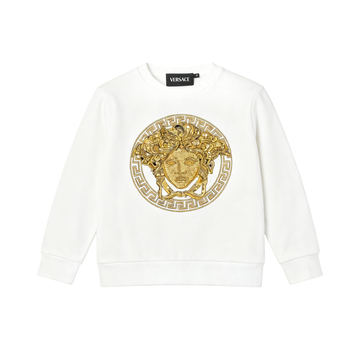 Versace sweatshirt featuring gold Medusa logo available at Lestyle Boutique Melbourne