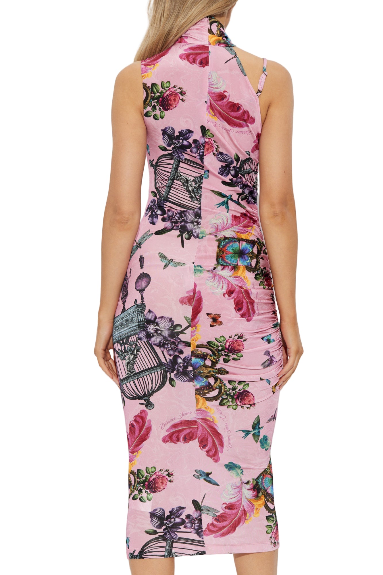 Versace Jeans Couture pink dress featuring colorful print available at Lestyle Boutique Melbourne