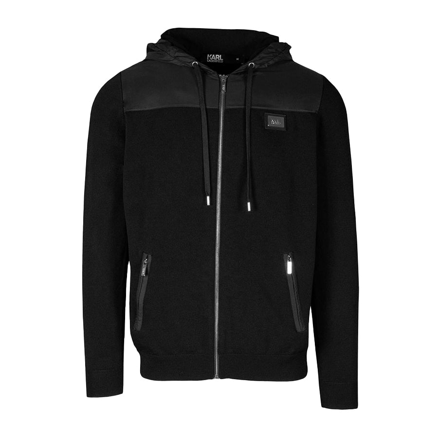 Karl Lagerfeld zip-up jacket with a sleek silhouette and logo on the chest, available at Lestyle. A stylish and comfortable layering piece for cooler weather.