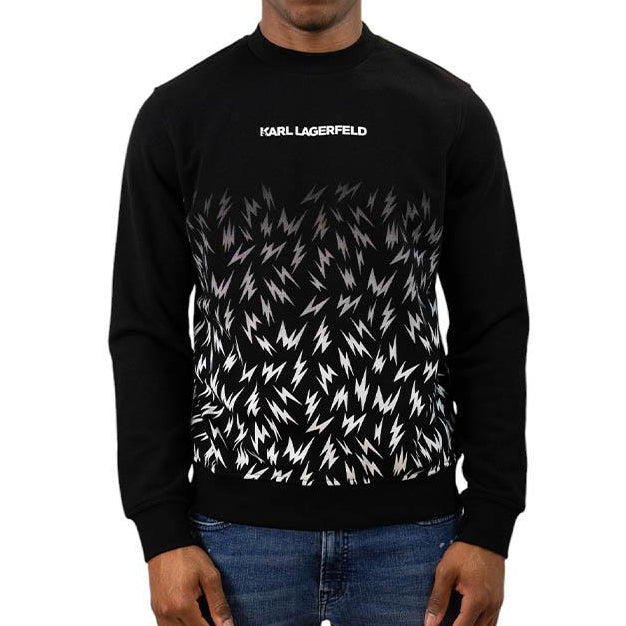 Karl Lagerfeld black sweater with a minimalist design, available at Lestyle. A comfortable and versatile choice for cooler weather.