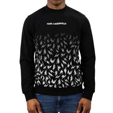 Karl Lagerfeld black sweater with a minimalist design, available at Lestyle. A comfortable and versatile choice for cooler weather.