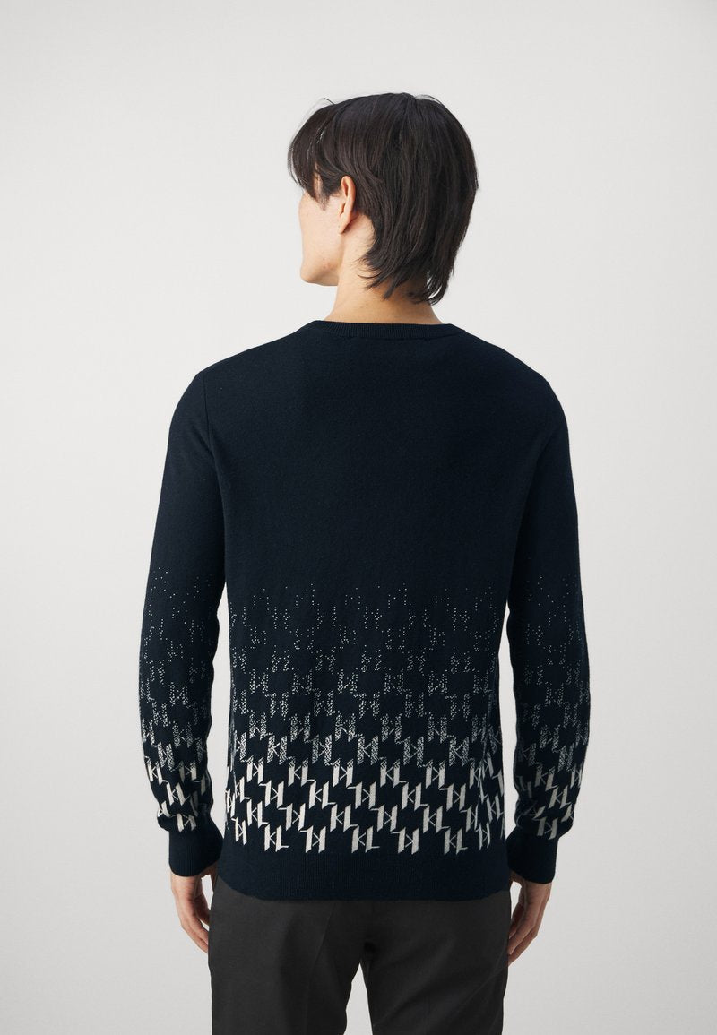 KARL LAGERFELD SWEATER featuring gradient dotted-to-geometric pattern available at Lestyle Boutique Melbourne
