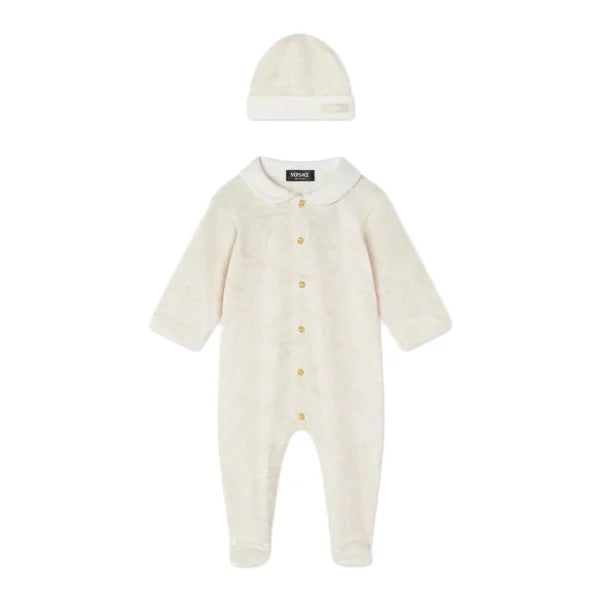 VERSACE KIDS JUMPSUIT SET featuring white print available at Lestyle Boutique Melbourne