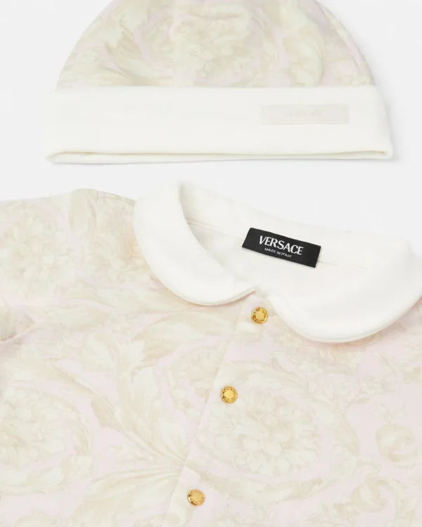 VERSACE KIDS JUMPSUIT SET featuring white print available at Lestyle Boutique Melbourne