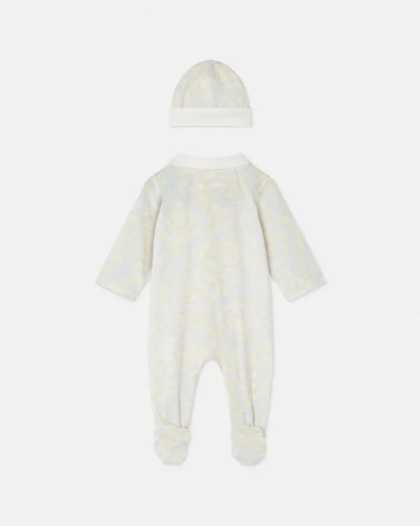 VERSACE KIDS JUMPSUIT SET featuring gray print available at Lestyle Boutique Melbourne