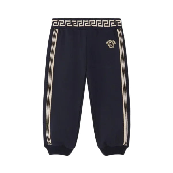 VERSACE KIDS SWEATPANTS featuring Greca border motif on the ribbed waistband available at Lestyle Boutique Melbourne