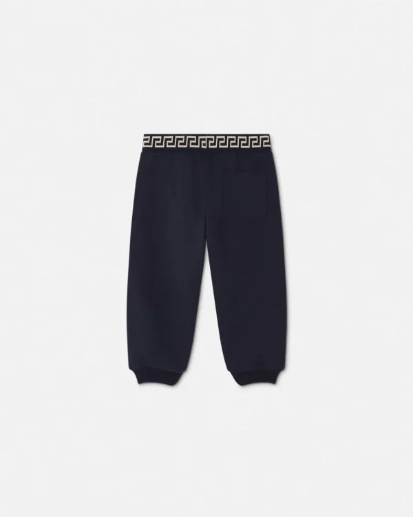VERSACE KIDS SWEATPANTS featuring Greca border motif on the ribbed waistband available at Lestyle Boutique Melbourne