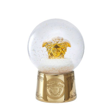 VERSACE GLASS SPHERE featuring snow effect with Golden Medusa available at Lestyle Boutique Melbourne