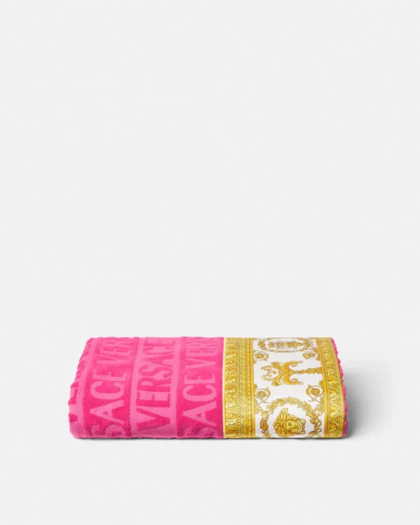 VERSACE TOWEL featuring I LOVE BAROQUE print border available at Lestyle Boutique Melbourne