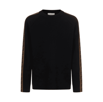 Fendi Kids Sweater with ribbed crewneck and long raglan sleeves, available at Lestyle Boutique Melbourne