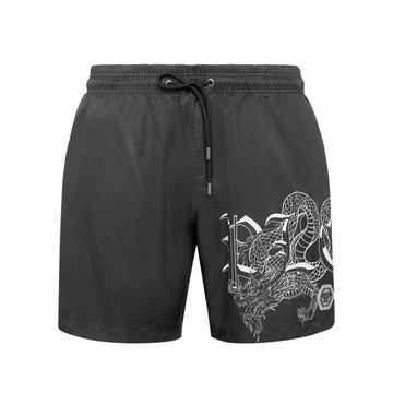 PHILIPP PLEIN SWIM SHORTS featuring dragon print available at Lestyle Boutique Melbourne