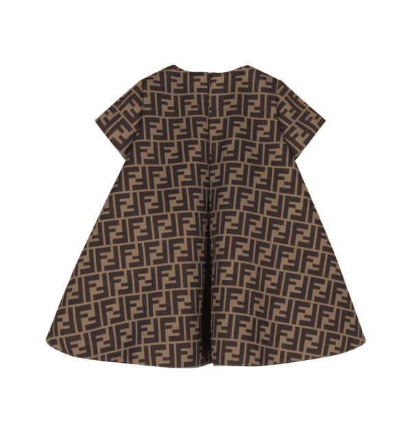Fendi Baby Dress with all-over FF logo, perfect for stylish infants, available at Lestyle Boutique Melbourne