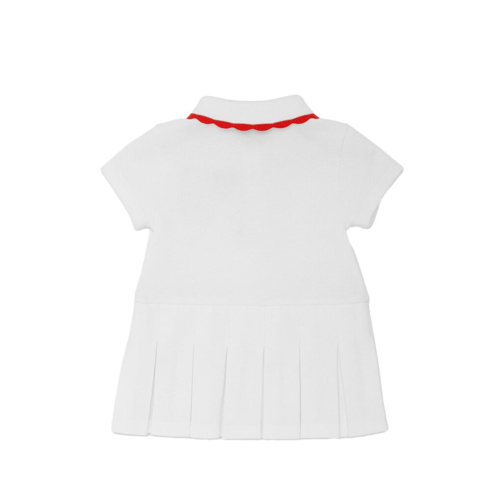 Fendi Kids Dress with embroidered logo and pleated skirt, available at Lestyle Boutique Melbourne