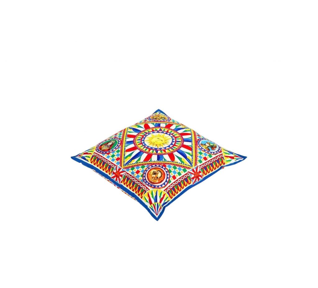 Dolce & Gabbana canvas small cushion featuring a vibrant multicolor design available at Lestyle Boutique Melbourne