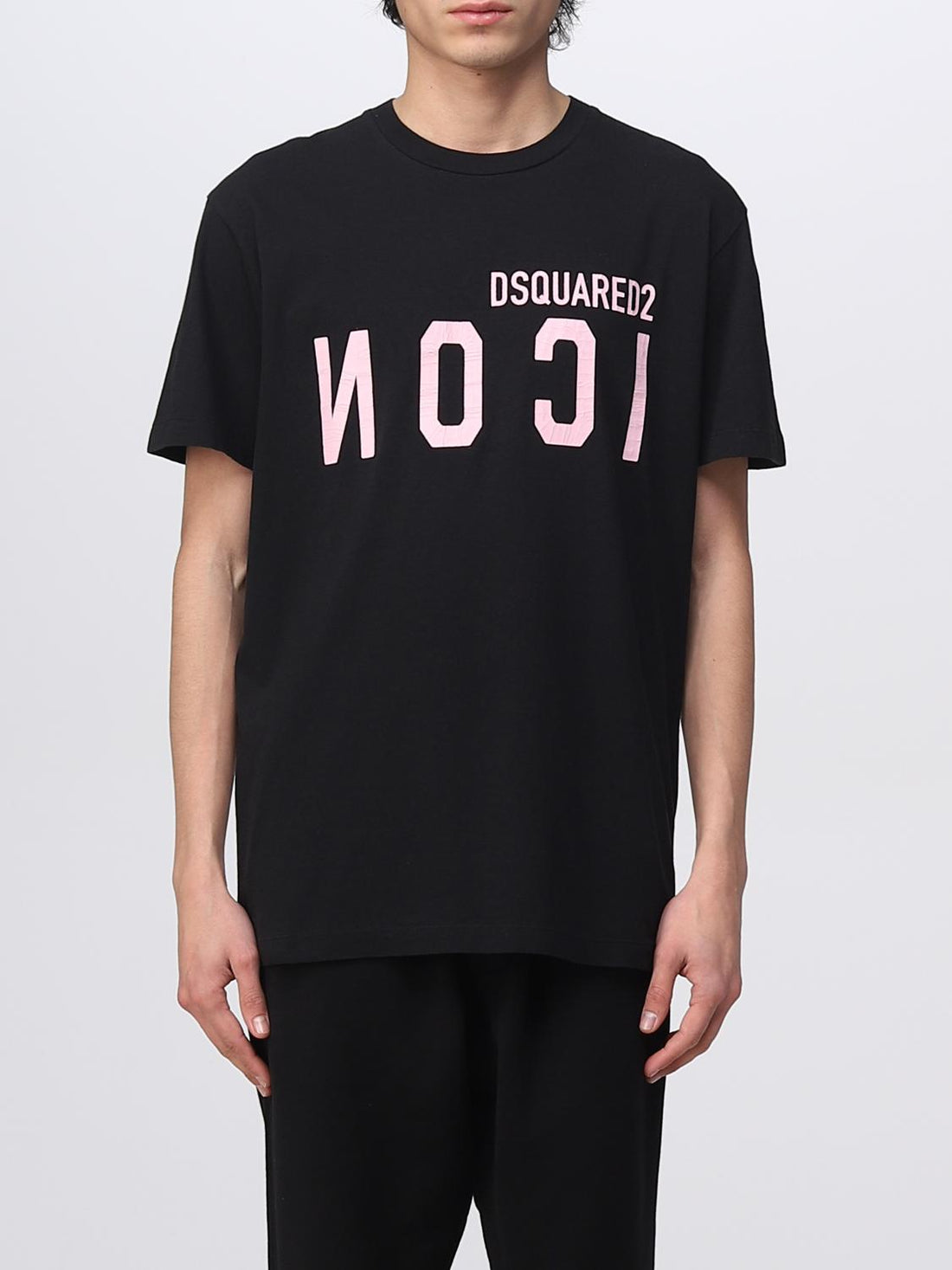 DSQUARED2 T-Shirt with pink graphic logo available at Lestyle Boutique Melbourne