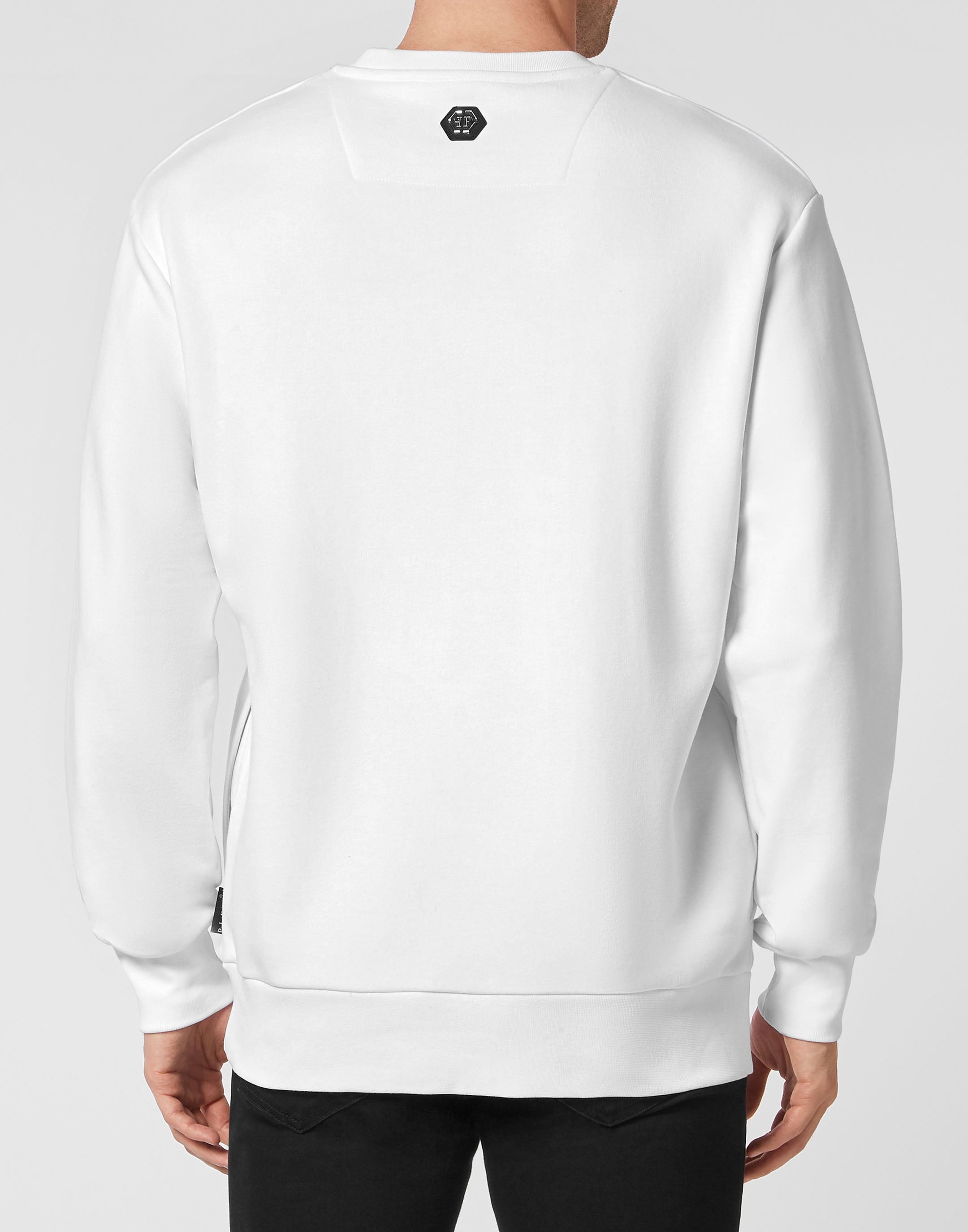 PHILIPP PLEIN SWEATSHIRT LS HEXAGON featuring hexagon logo with PP monogram available at Lestyle Boutique Melbourne