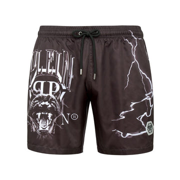 PHILIPP PLEIN SHORTS featuring lightning print available at Lestyle Boutique Melbourne