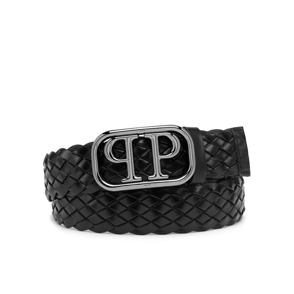 PHILIPP PLEIN belt featuring logo buckle available at Lestyle Boutique Melbourne