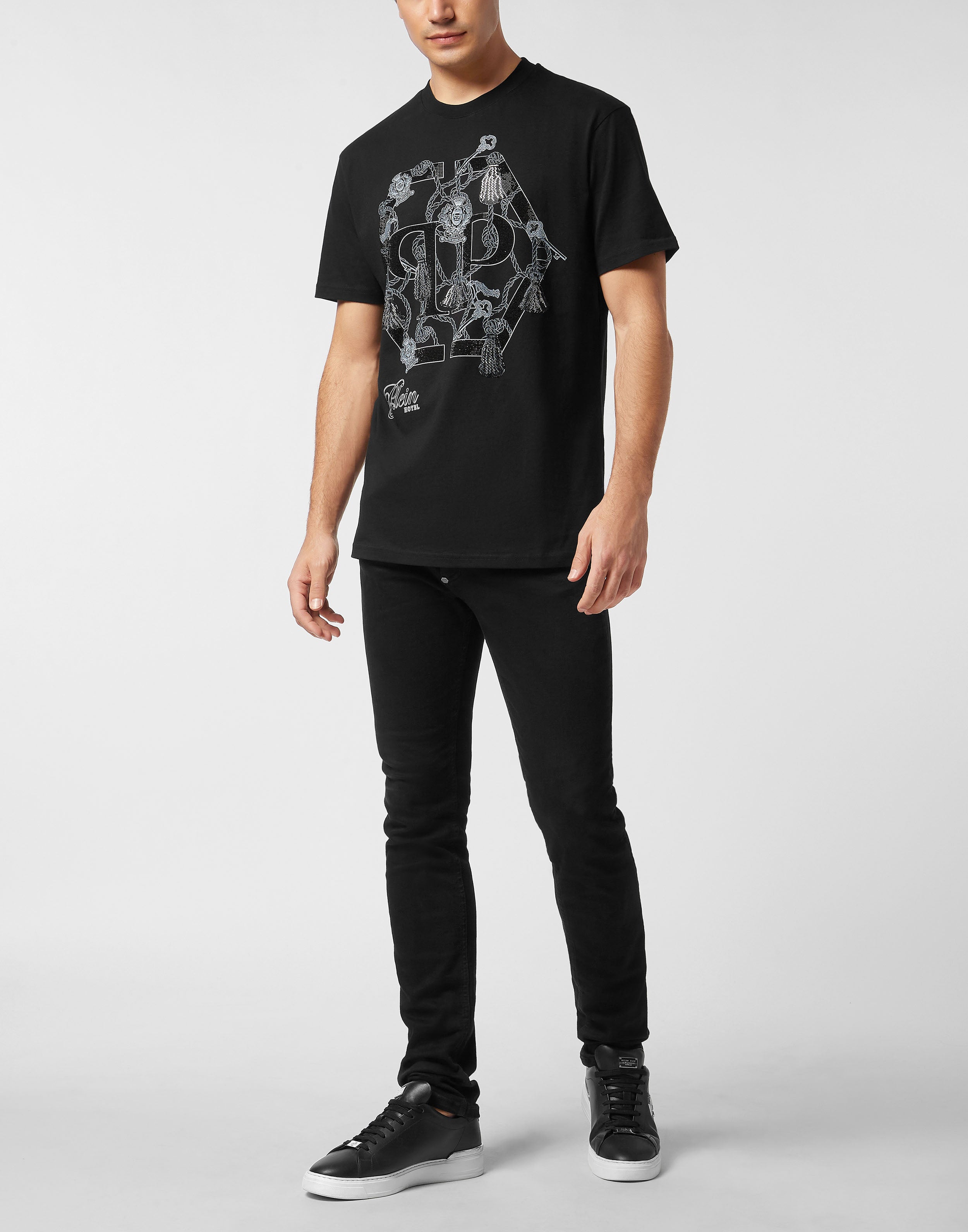 Philipp Plein round neck t-shirt with tassel design, available at Lestyle Boutique Melbourne