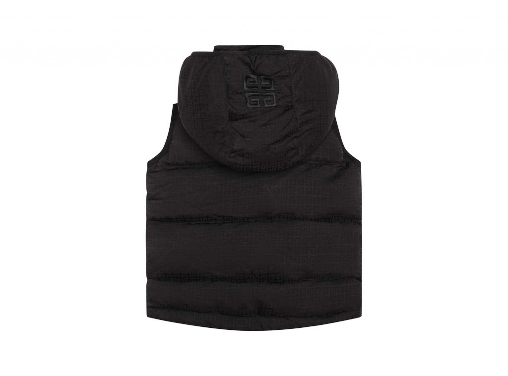 Givenchy Kids Gilet with padded design and classic hood, available at Lestyle Boutique Melbourne