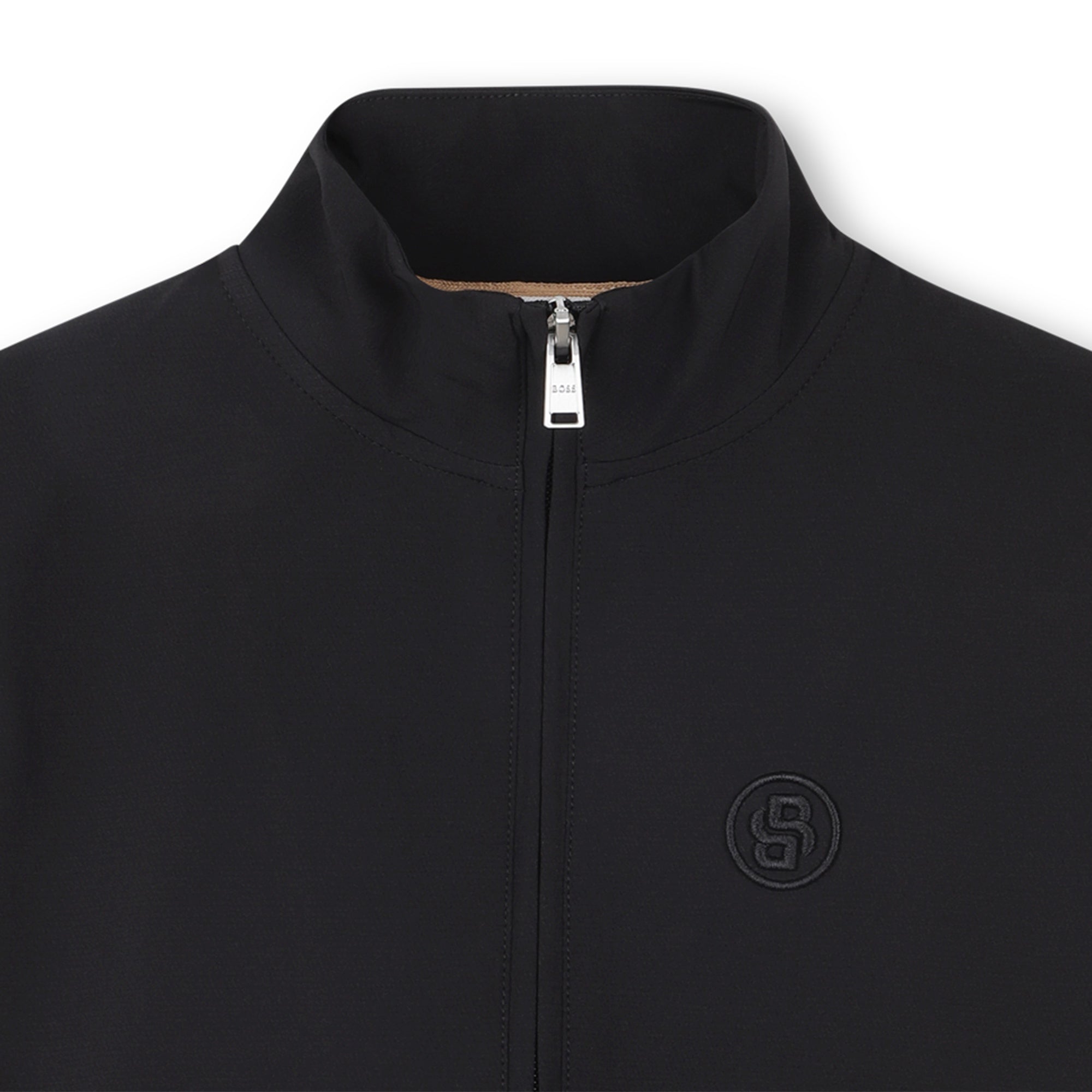 BOSS kids plain zipped sweatshirt featuring zip-front closure available at Lestyle Boutique Melbourne