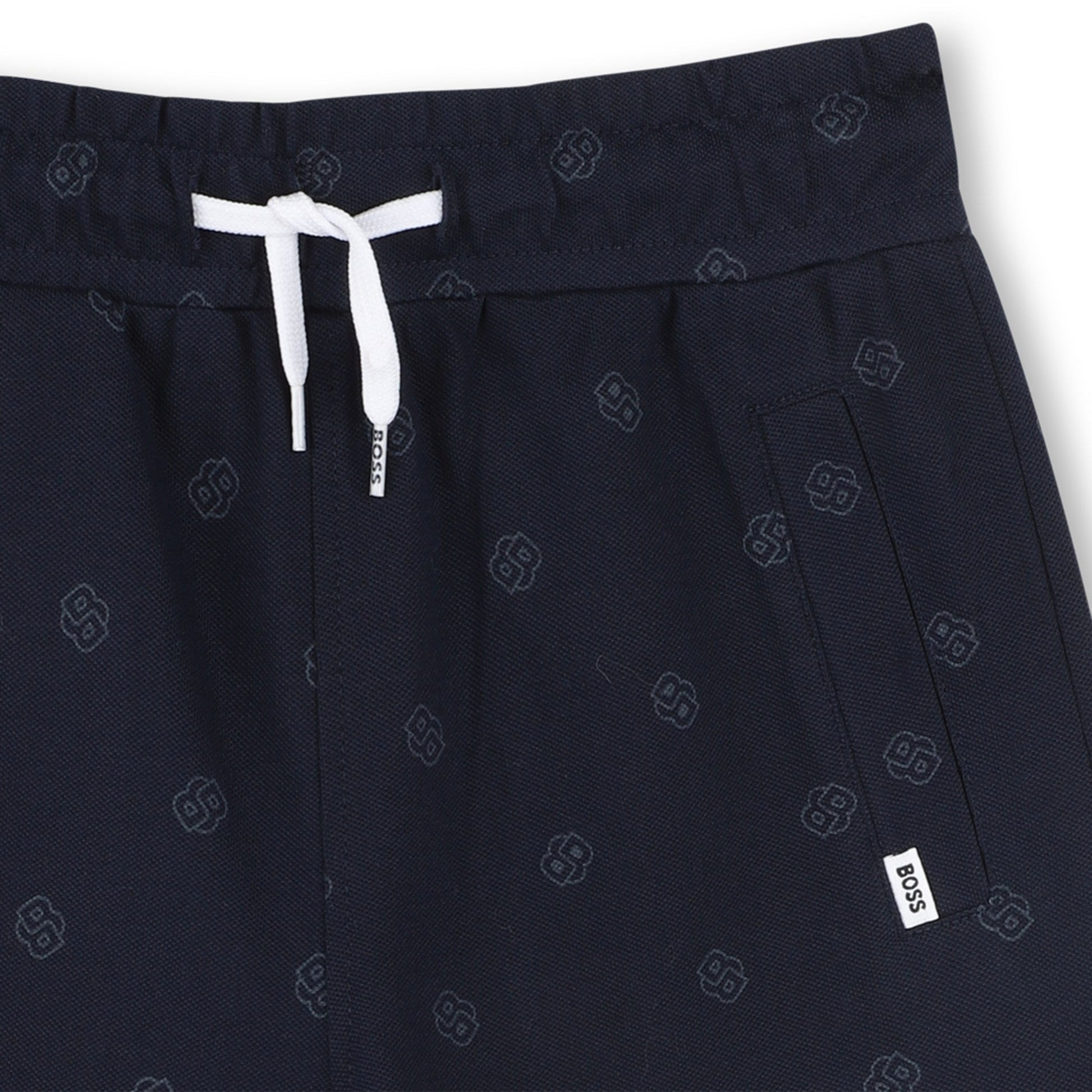 BOSS KIDS SHORTS logo-print featuring all-over pattern available at Lestyle Boutique Melbourne