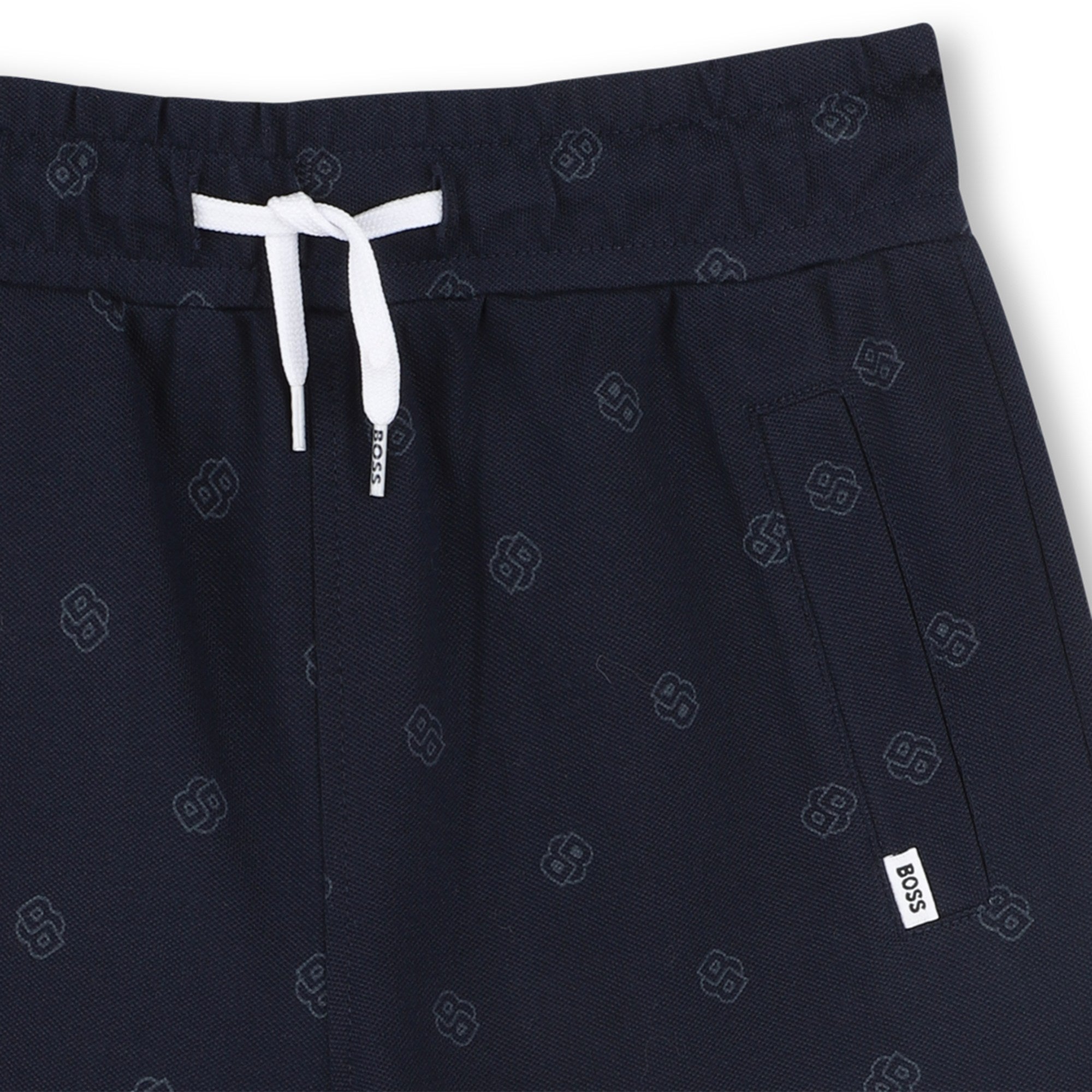 BOSS KIDS SHORTS logo-print featuring all-over pattern available at Lestyle Boutique Melbourne