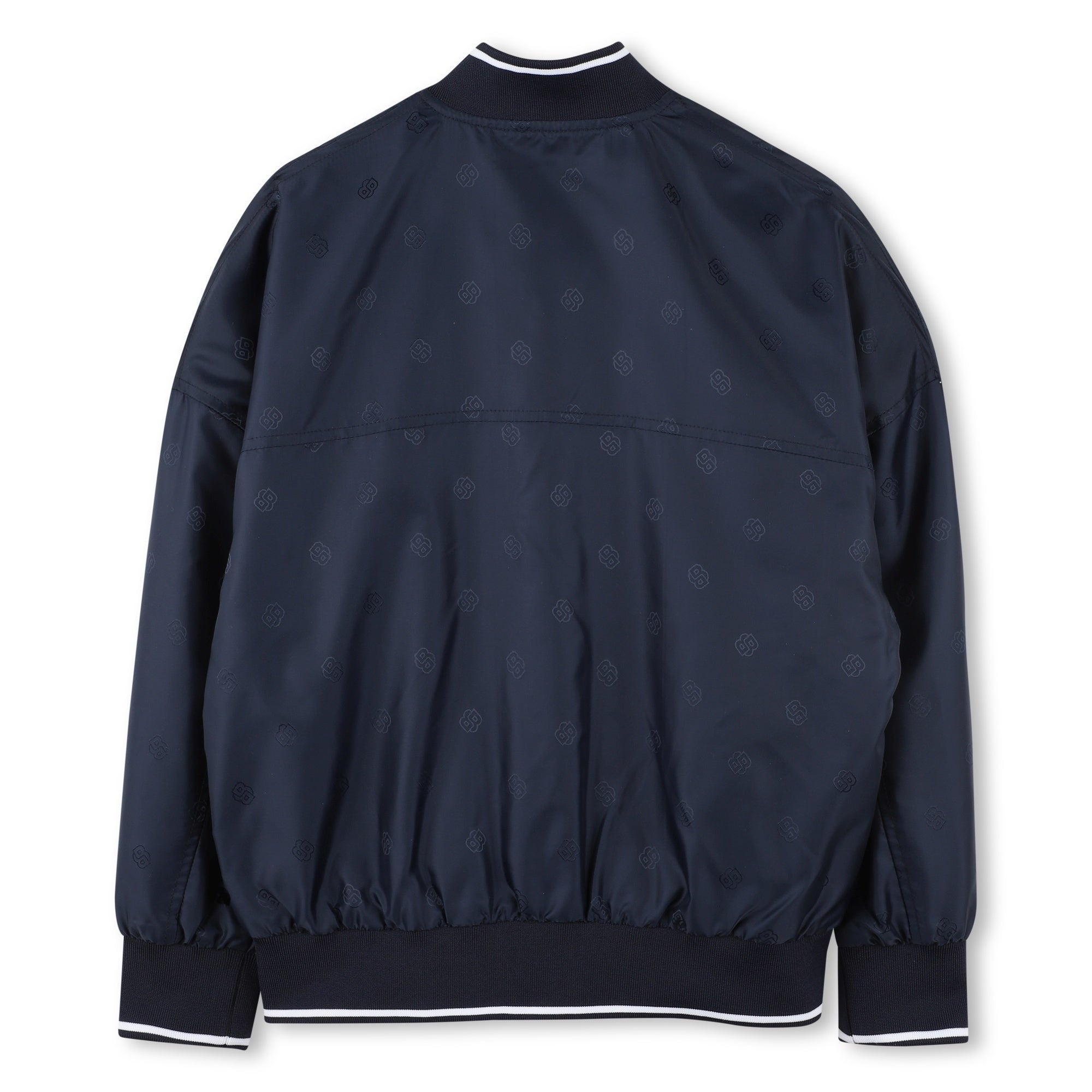 BOSS bomber jacket featuring all-over micro-logo pattern available at Lestyle Boutique Melbourne