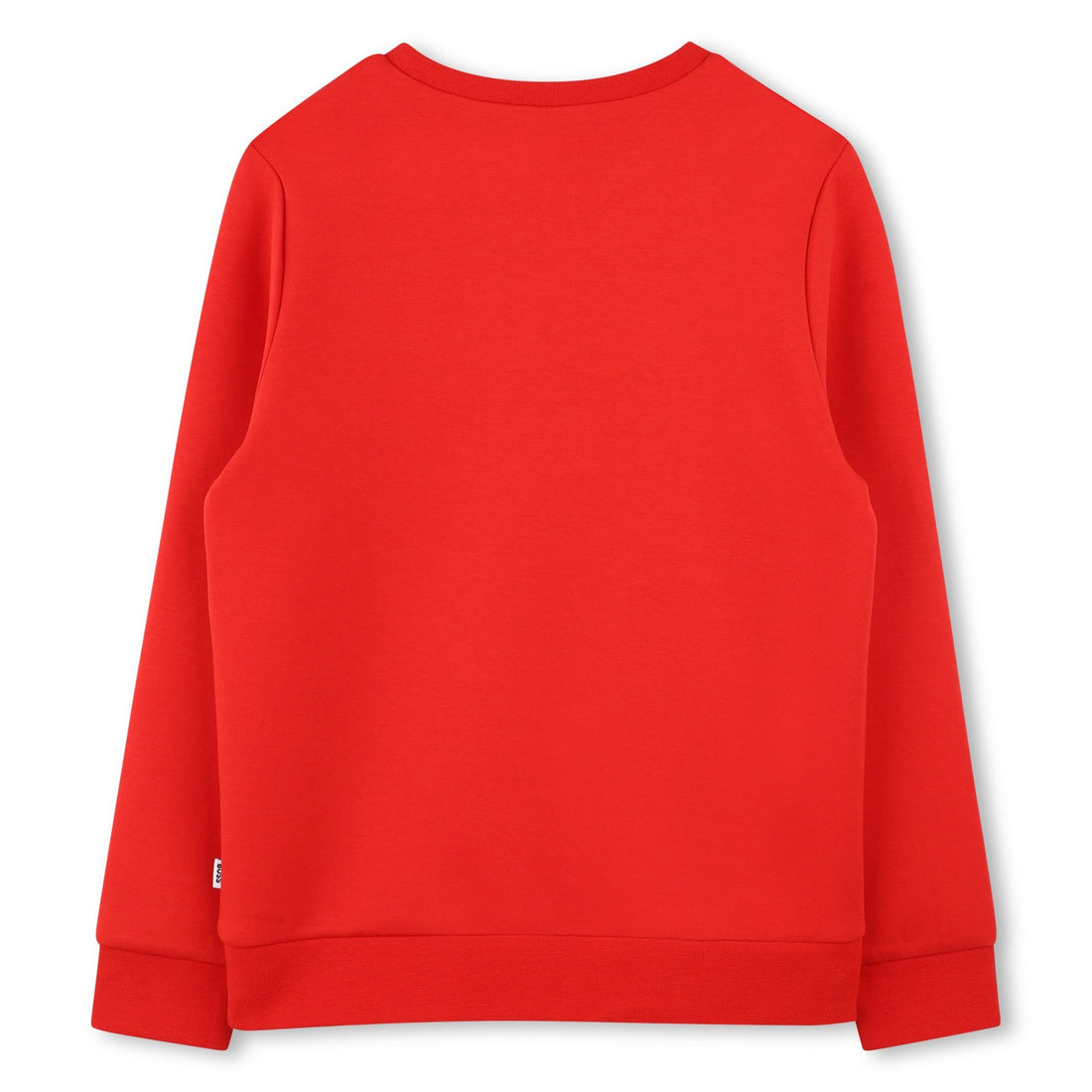 BOSS Sweatshirt featuring bold chest logo on red fabric available at Lestyle Boutique Melbourne