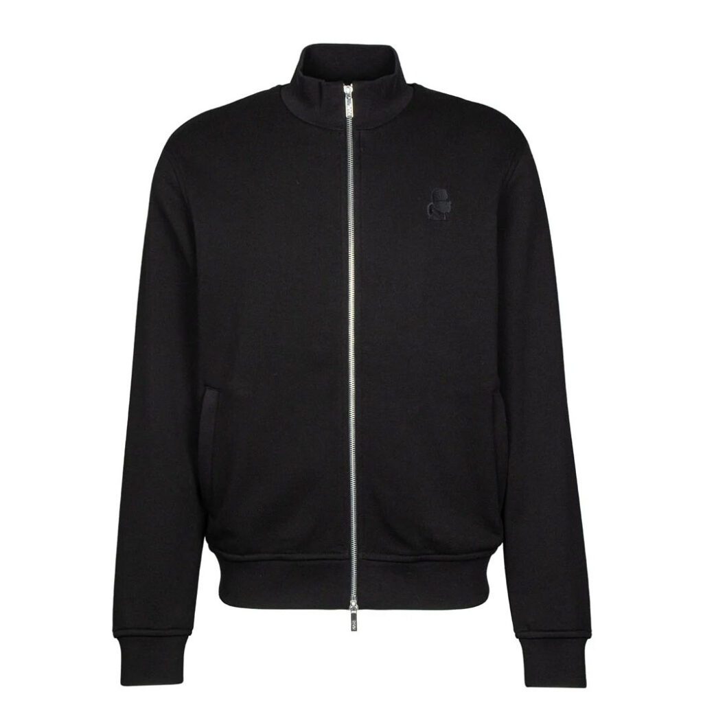 KARL LAGERFELD JACKET with stand-up collar and two-way zip closure, available at Lestyle Boutique Melbourne