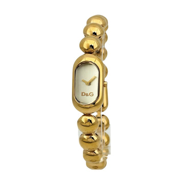 Dolce & Gabbana D&G Treats DW0229 women's watch with an IP Rose Gold oval stainless steel case and bracelet, and a silver/white/goldish dial, available at Lestyle Boutique 136 Little Collins St.